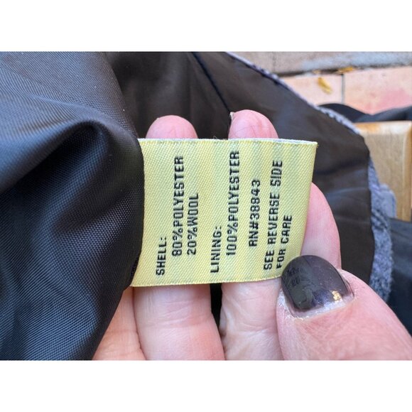 VTG 80s Maralyn Me Preppy Academic Plaid Wool Double Breasted Peacoat Jacket - Picture 8 of 11